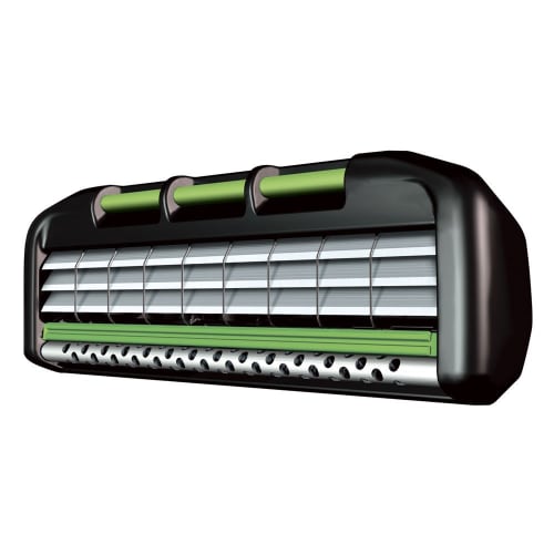 FEATHER F-System MR3 Neo Replacement Blades, 9 Pieces, Made In Japan, 3-Blade Razor, T-Shape, Men's Metal Roller, Old Item, 9 Pieces (x 1)