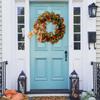 Vibrant Thanksgiving Maple Leaf Bow Decor Wreath For Home And Door Display