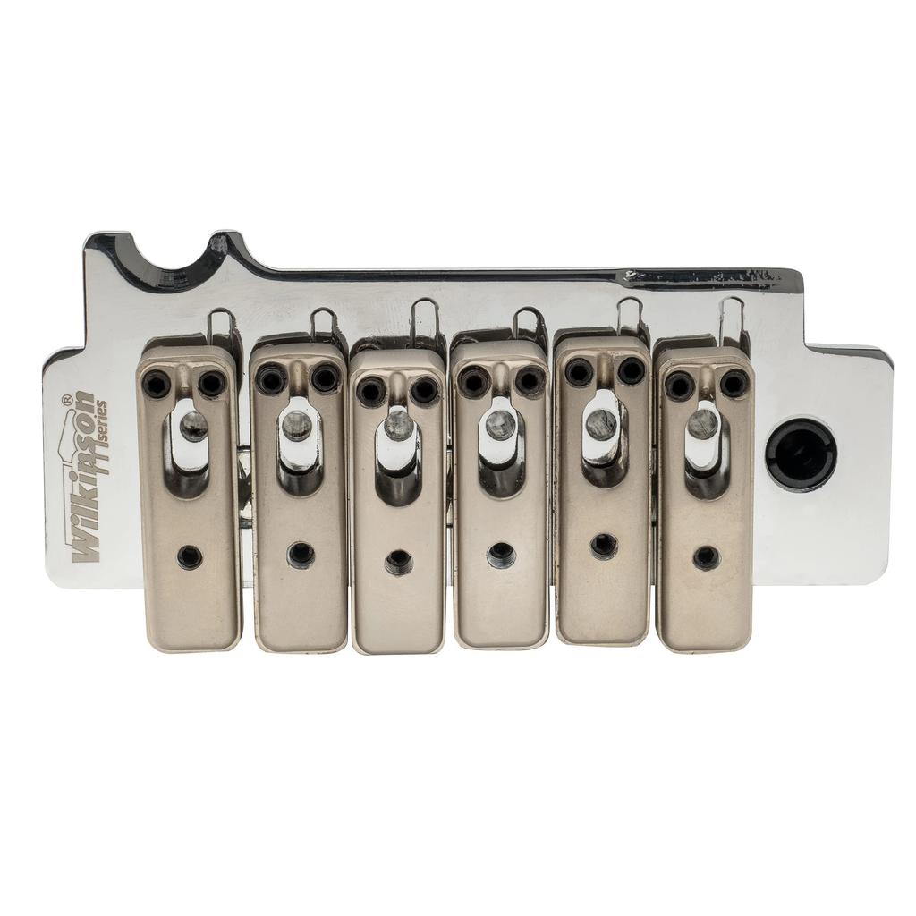 Wilkinson Individual Saddle Full Block ST Guitar Tremolo Unit Bridge для Fender Strat с 2 хромированными 10,5-миллиметровыми вставными рычагами Squier/Mexican,
