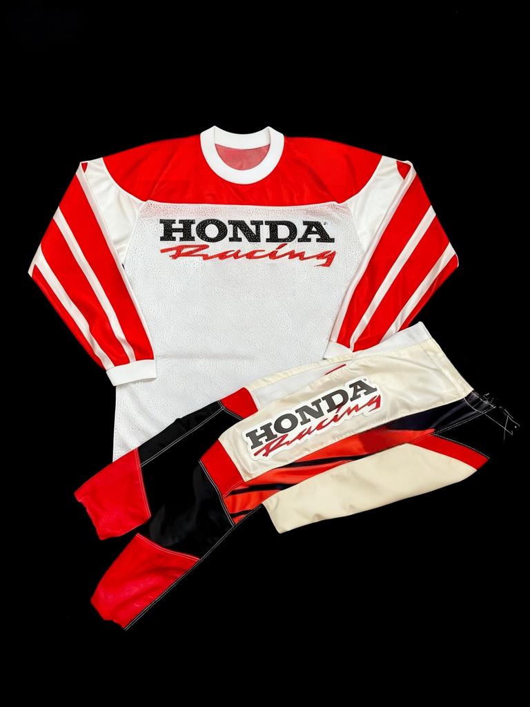 2025 Новый Мотокроссовый Костюм Honda Racing Мужской Красный Белый Ретро MX Внедорожная Ездовая Форма Дышащая Гоночная Экипировка JS1