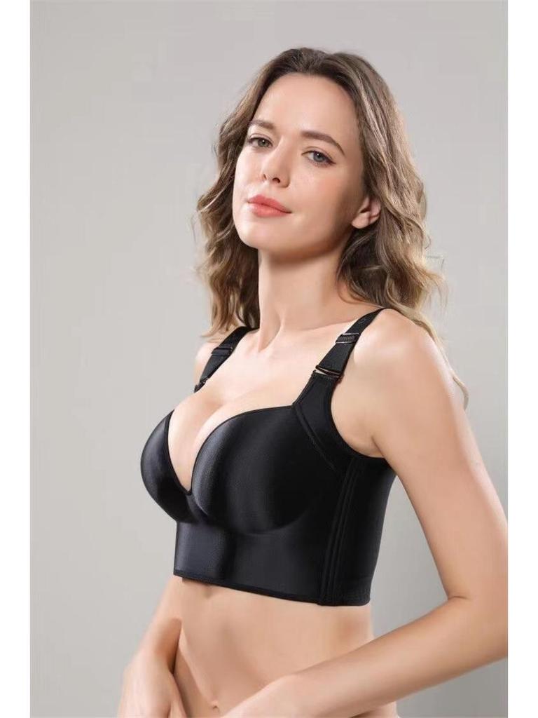 Глянцевый бесшовный бюстгальтер без косточек большого размера для женщин - Тонкий стиль, Формирование фигуры, Боковая поддержка