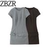 Za2025 Autumn New Arrival Zr Women's Clothing Belted Round Neck Short Sleeve Short Dress 4661264 087