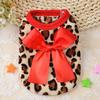New In Pet Dogs Clothes Dog Vest Jacket Coral Fleece Leopard Pet Vest Autumn Winter Cat Dog Clothing Puppy Cat Pullover Dogs