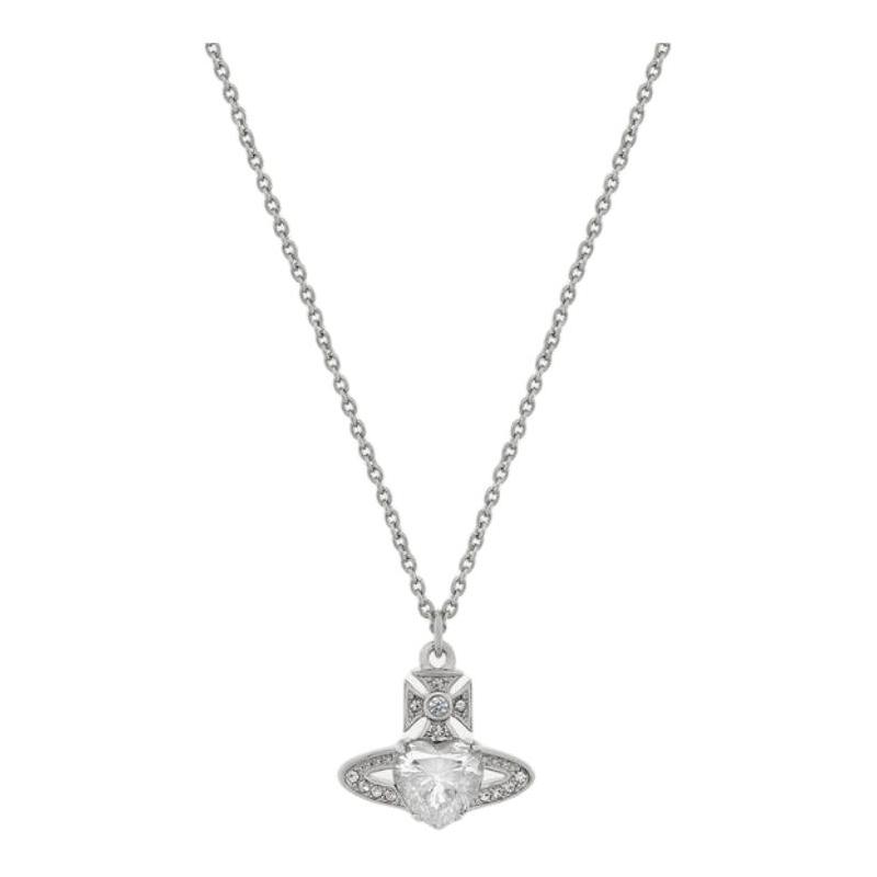 VIVIENNE WESTWOOD ARIELLA изогнутый дизайн латунное ожерелье женское белое 8050889278849