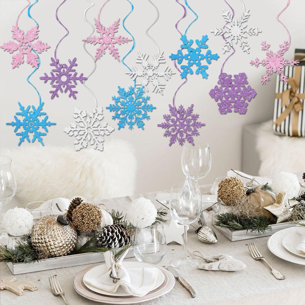 Новый стиль, Рождество, Цветная гофрированная бумага, Подвеска-спираль со снежинками, Украшение для вечеринки, Рождественское украшение, Подвесные материалы