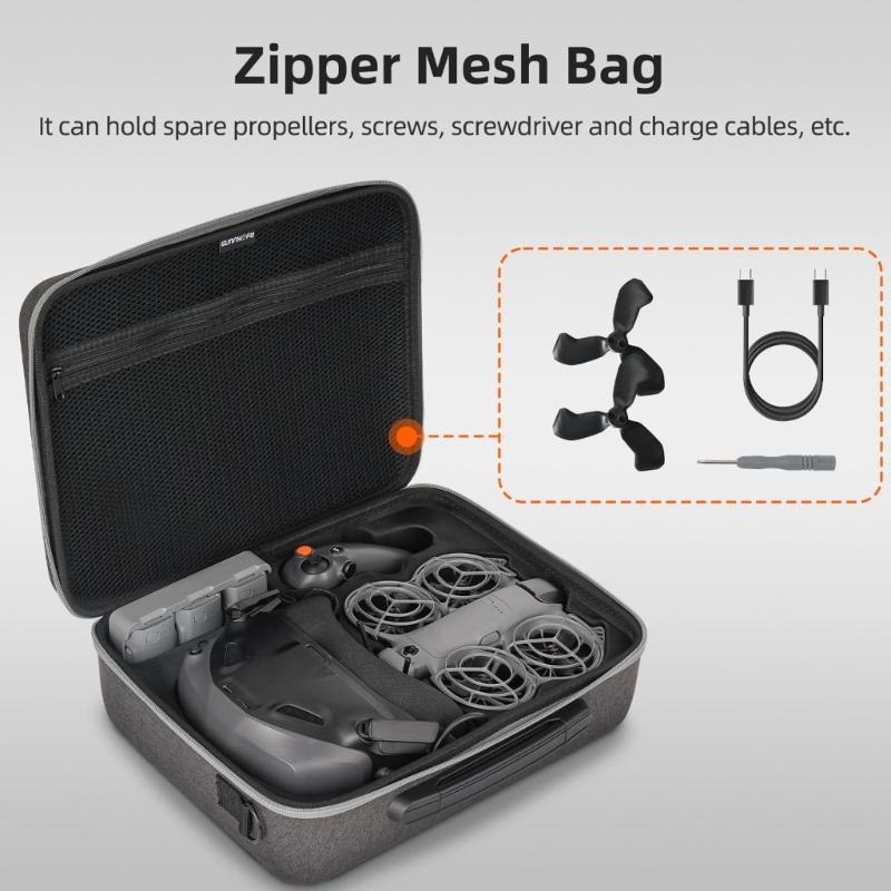Durability Shock Absorbing Drones Storage Case Dustproof Exterior Padded Compartments For NEO2 Pouch Secure Transport