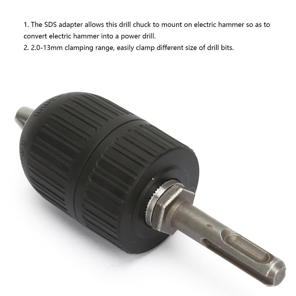 Быстрозажимной патрон для сверла 2,013 мм с адаптером-конвертером для круглого хвостовика 1220UNF+SDS