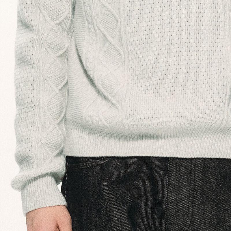 CROQUIS Мужской зимний свитер H-силуэта с полуворотником и длинным рукавом, из кашемировой смеси