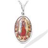[R4186] - Silver Pendant 'Virgin Mary' Multicolored Silver (rhodium) - 18x12mm