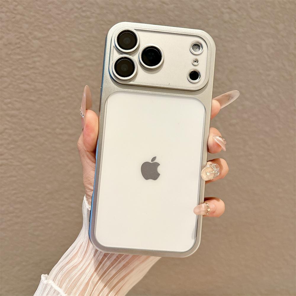 Роскошный Матовый Электроокрашенный Чехол Для Телефона Для iPhone 17 Pro Air 11 12 13 14 15 Plus 16 TPU Мягкий Полупрозрачный Меняющий Цвет 17 Pro Max Чехол