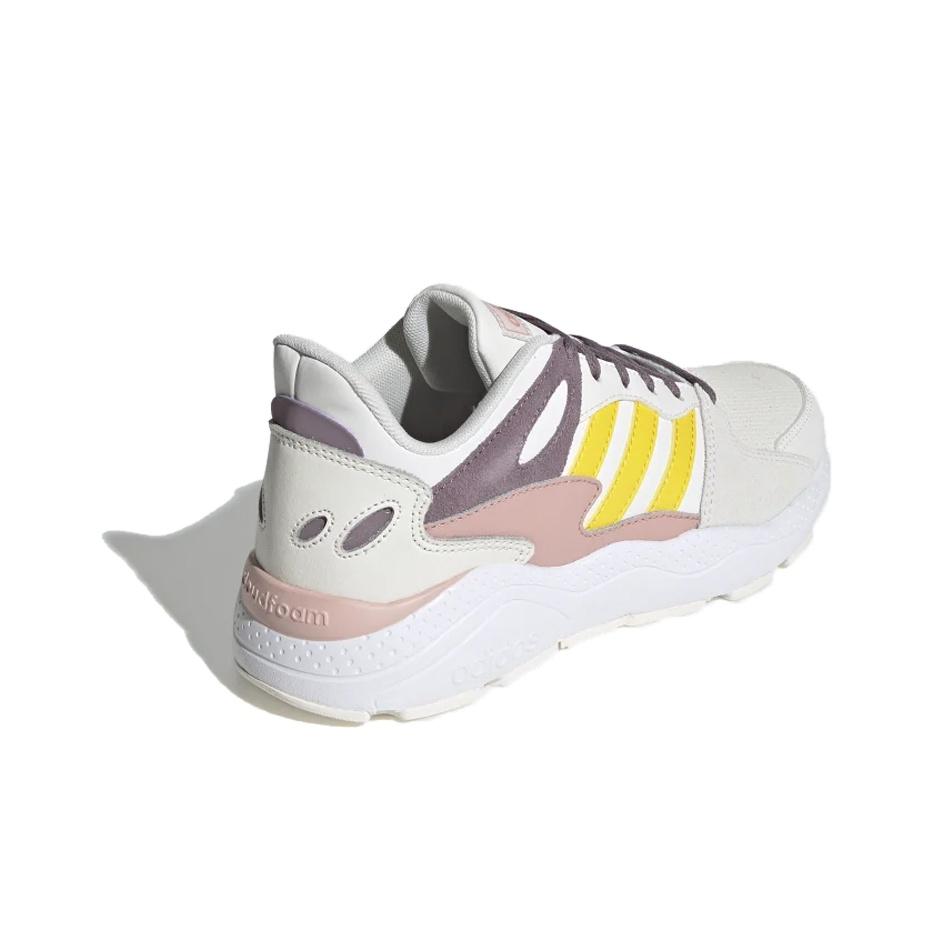 adidas Neo Crazychaos 1.0 Удобные Кожаные Амортизирующие Нескользящие Низкие Повседневные Кроссовки для Бега Женские кроссовки Белый Желтый Коричневый EG8751
