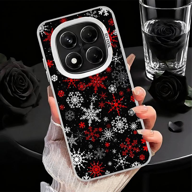 Чехол для телефона Xiaomi Redmi Note 15 14 13 12 Pro Plus 11 11S 11T 5G со снежинками, зимний, противоударный, защита от падения