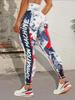 "Women's High-Waist Printed Yoga Pants for Fitness"
