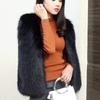 Зимний женский жилет из искусственного меха, женский теплый хлопковый белый, черный, серый меховой жилет, однотонная повседневная куртка без рукавов с v-образным вырезом
