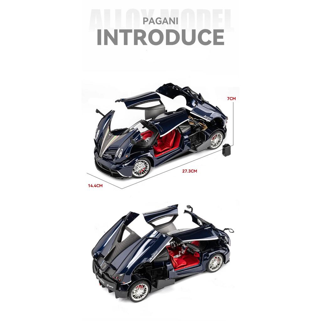 1/18 Pagani Huayra Dinastia литая модель гоночного автомобиля из сплава металлическая игрушка спортивная модель автомобиля имитация звука и света детский подарок