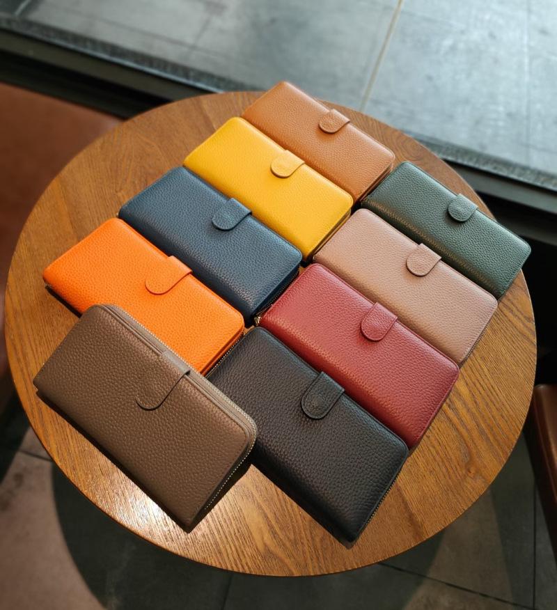 Женская длинная сумка из натуральной кожи: Стильный, простой, многофункциональный двойной кошелек