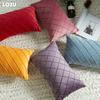 1PC Modern Solid Color Lace Throw Pillow Covers Linen Sofa Cushion Covers Easy Matching Pillow Cases for Bed Home Decor LOZUJOJU