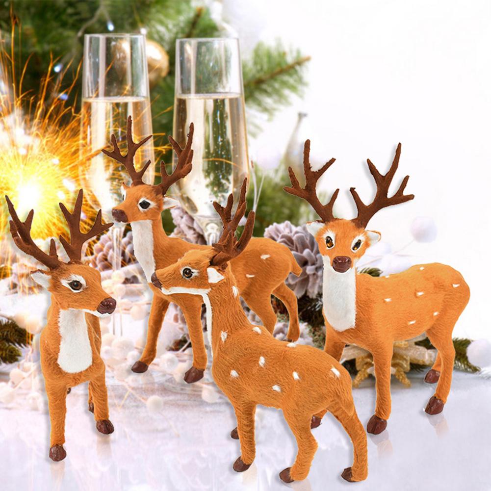 Новые 15/20/25/30/35 см имитация плюшевого оленя рождественский олень рождественский лось украшения для дома Веселые рождественские новогодние украшения