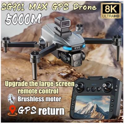 2025 SG901PRO/MAX Drone 8K Professional GPS HD ESC Camera 5G WiFi FPV Бесщеточный обход препятствий Большой экран RC Quadcopter игрушка в подарок