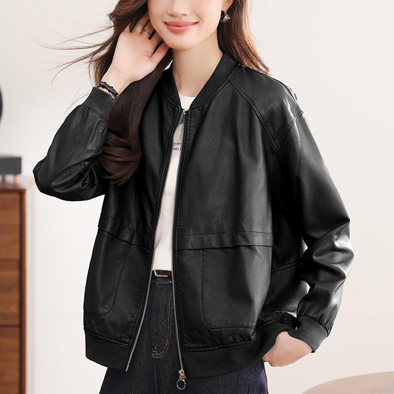 This Year's Popular Short PU Leather Jacket for Women In Autumn and Winter New Loose Style Versatile Leather Jacket Casual Jacket