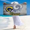 Пляжное полотенце с принтом логотипа Los Angeles Rams, Большое, Мягкое, Быстросохнущее, для Пляжа, Кемпинга, Плавания