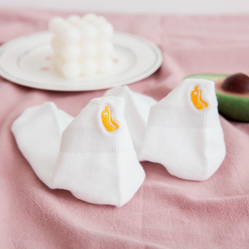 Женские весенние и летние носки с вышитыми фруктами - Милый японский стиль