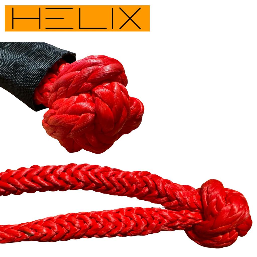 HELIX Мягкий трос-шакл, Трос-шакл, Буксировочный трос, Разрывная нагрузка 24 т, Крюк-шакл для буксировки автомобиля, Волокно, Для лебедки, 2 шт. [Параллельный импорт]