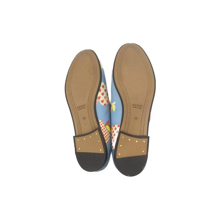Gucci Женские кожаные слипоны 'Синий Красный' 22M104861