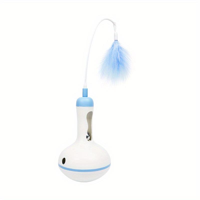 Interactive Dog and Cat Toy, Self-Entertainment Tumbler with Food Dropping Ball and Feather Funny Toy, Relieving Boredom and Improving Intelligence