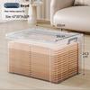 Jiabangshou Clear Plastic Storage Box for Clothes & Toys