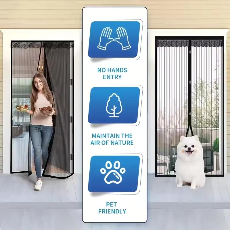 Summer Magnetic Door Net Magnetic Suction Door Curtain Gauze Door Mosquito Proof Household Non Punching Mosquito Proof Invisible Door Curtain