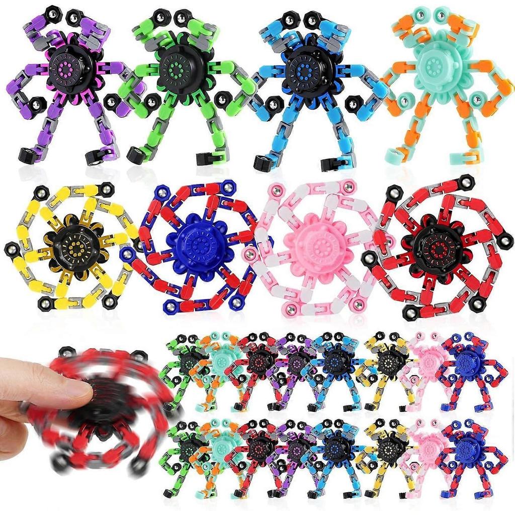 24PCS Transformable Fidget Spinners,Easter Basket Stuffers for Boys,Easter Fidget Party Favors,Easter Egg fillers Sensory Bulk Robot Fidget Stress Rel