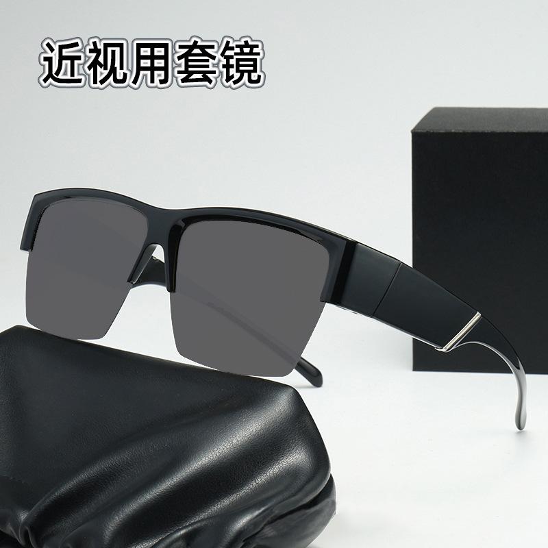 Набор очков для близорукости Tr Box Поляризованные солнцезащитные очки Мужские солнцезащитные очки с антибликовым покрытием для спорта на открытом воздухе Вождение Защита от ультрафиолета