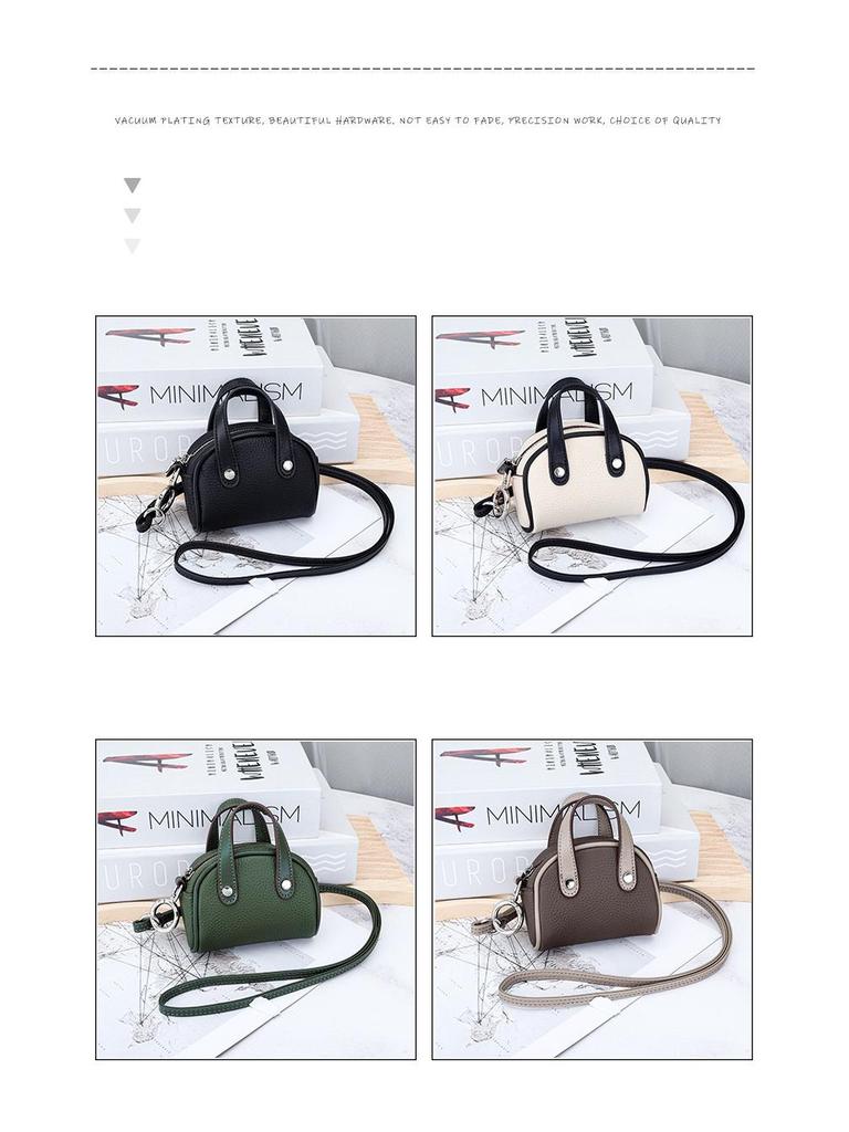 Мини-кошелек из натуральной кожи на шнурке - Женская сумочка для хранения помады в стиле боулинг