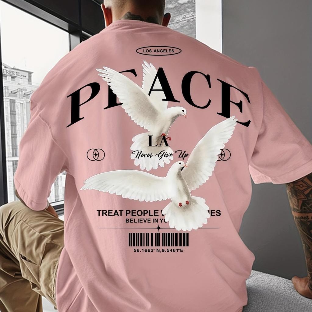 100 Pure Cotton Summer Unisexs Casual FashionLetter Printed Loose Round Neck Short Sleeved TShirt