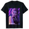 Американская винтажная K-pop футболка «Охотник на демонов» Фэнтези Поп-культура Экшен Женская футболка Летняя Новая Мужская и Женская Уличная одежда Футболки