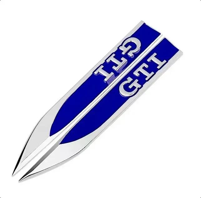 New 1PCS 3D Metal Car Body Side Fender Badge For Volkswagen VW Golf 7 6 5 GTD GLI Logo Sticker Emblem Decals Styling Access