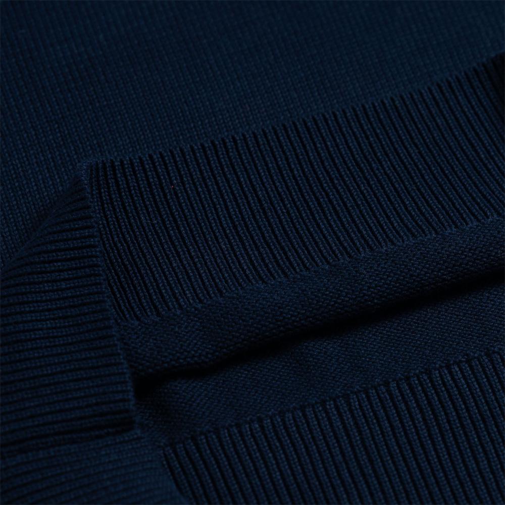 Polo Ralph Lauren Однотонный вязаный свитер с вышивкой в виде маленького пони, с высоким воротом и длинными рукавами, мужской свитер, темно-синий 710857915-002