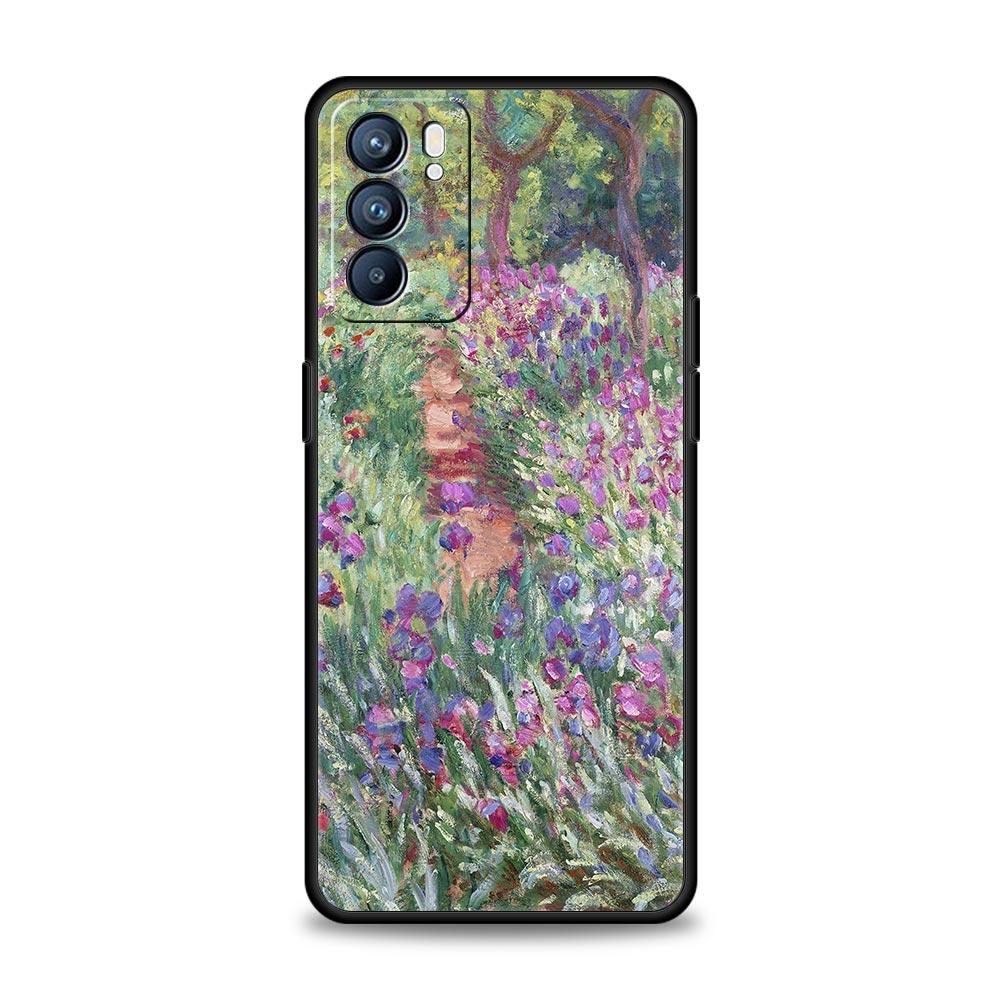 Claude Monet Impressionism For Oppo Reno7 Reno6 Pro Plus A54 5G Phone Case Find X6 X5 A53 A52 A9 A15 A95 A17 A16 A76 A74 Cover