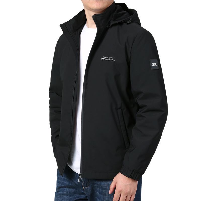 Men's Fleece-Lined Casual Windbreaker - Thick, Quick-Drying Cotton-Padded Jacket for Autumn and Winter