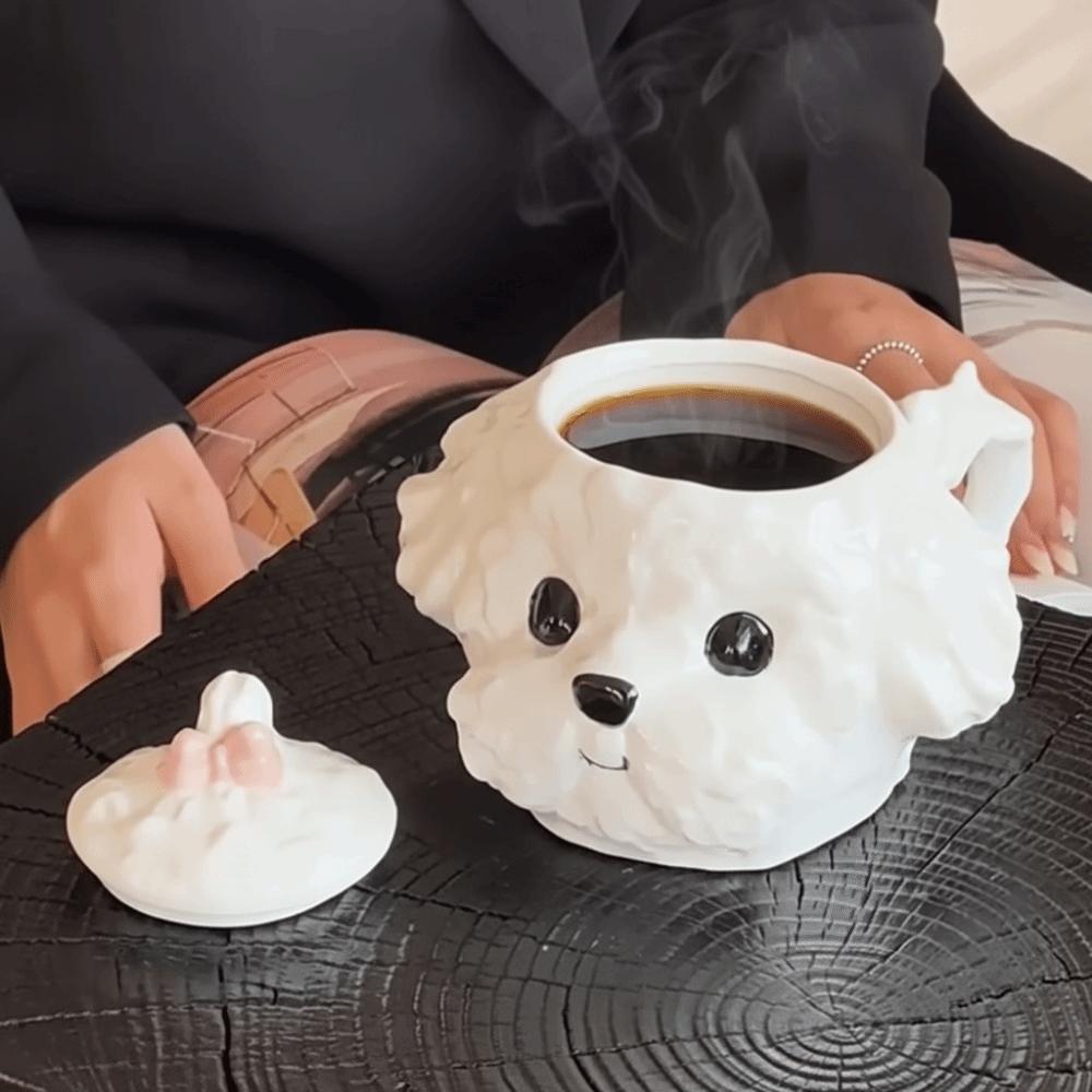 С крышкой кофейная чашка облако чашка для молока милая кружка в форме собаки послеобеденный чай