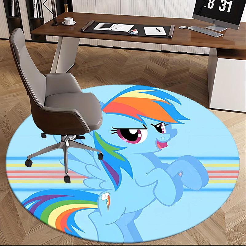 Радуга Дэш, My Little Pony Коврик под стул Круглый ковер Офисный ковер, Нескользящий, Подходит для гостиных, спален Декор1205085a