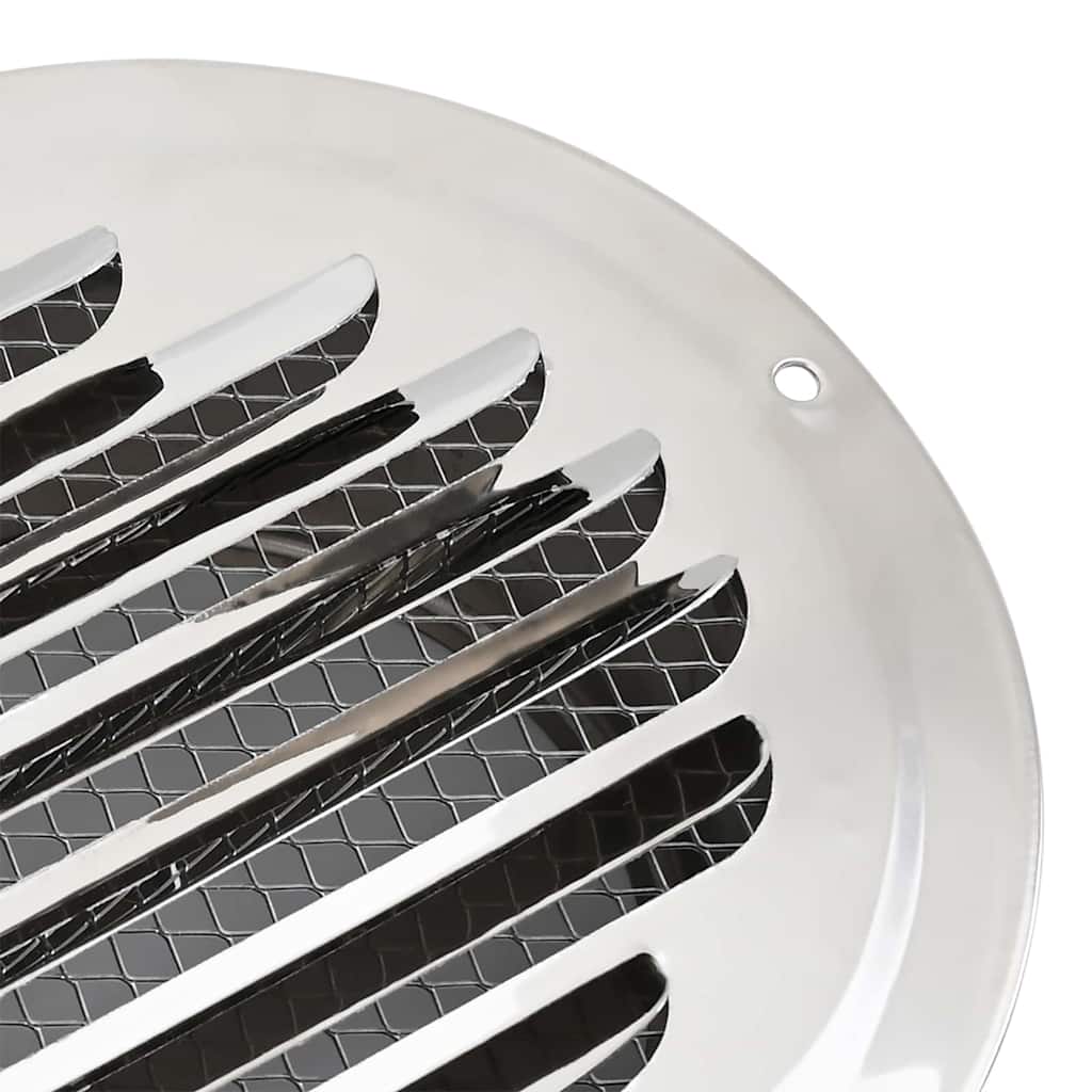 Ventilation Grille Set 4 pcs Silver 200 mm Stainless Steel