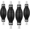 BBTO 4 Pieces Black Primer Bulb Rubber Fuel Pump Transfer Vacuum Fuel Primer Bulb Marine Gas Siphon Hand Pump Outboard Line For Petrol Marine Boat
