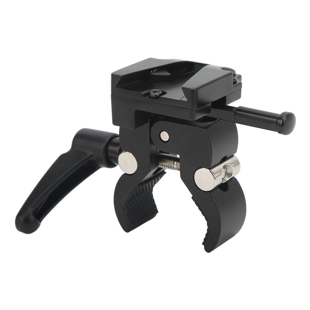 V Lock Battery Adapter with Crab Clamp Aluminum Alloy Mount Accessories for Tripod Light Stand Rod