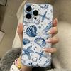 Морские Животные Морские Элементы Чехол для Телефона Прозрачный Для iPhone 17 16 14 15 11 12 13 Pro Max 16E 15 16 Plus Air Силиконовая Крышка