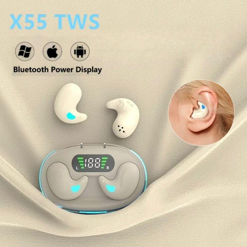 Xiaomi X55 Sleep Earbuds Bluetooth Wireless Headphones Earbuds Over-Ear Bluetooth Headphones Bass Noise Canceling Earbuds Hi-Fi Stereo
