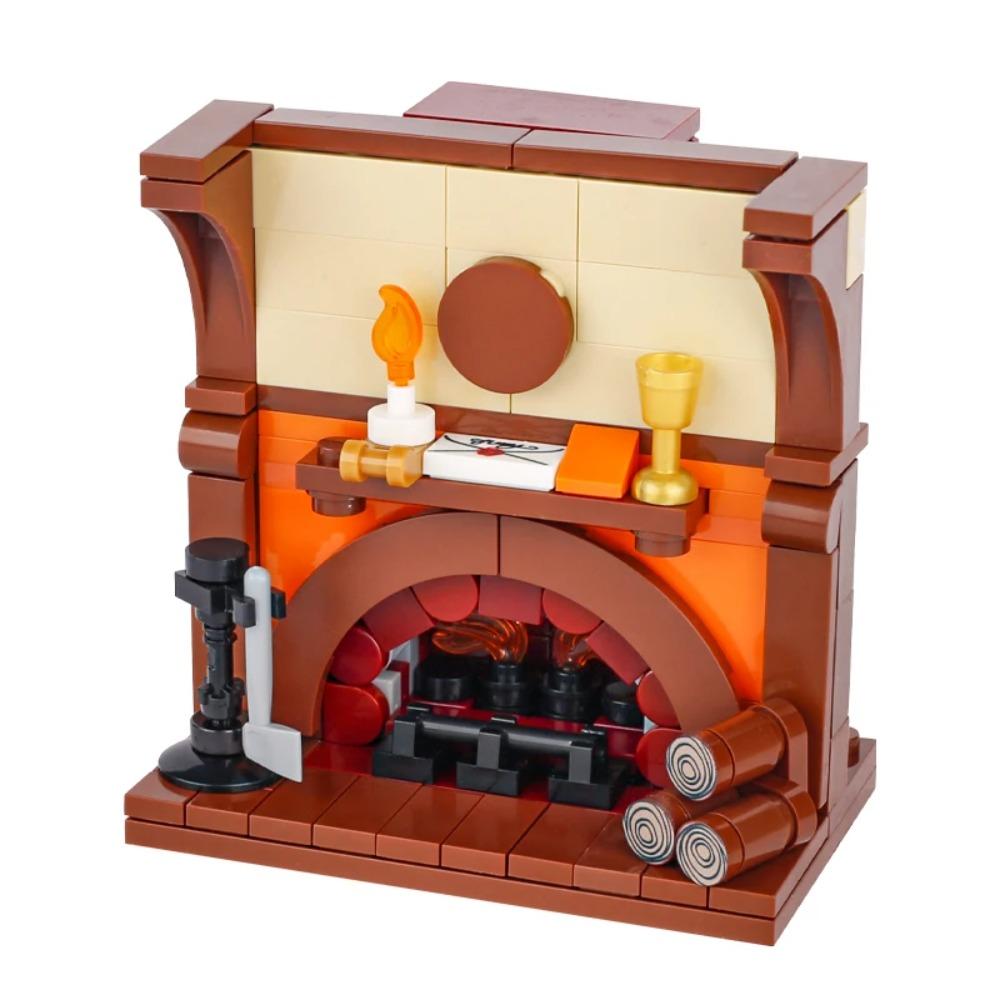 Средневековая хижина ведьмы Строительные блоки MOC Режим Бутылка с волшебным зельем Кухня ведьмы Стол для картографии Игрушки Кирпич Подарок