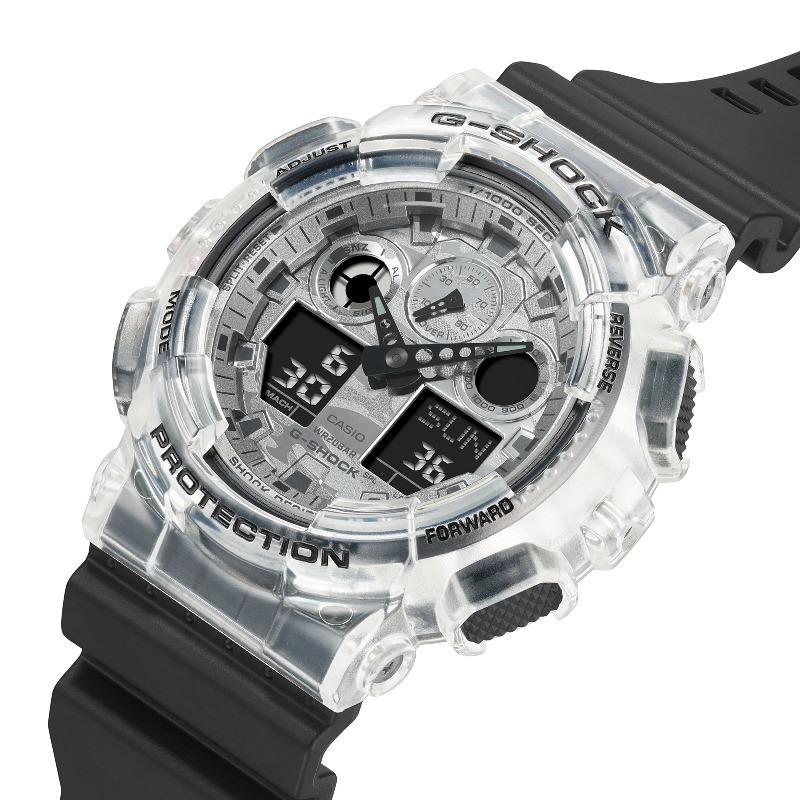 Casio Мужские часы G-SHOCK из смолы, водонепроницаемые 200 м, цифровые, ударопрочные, кварцевые GA-100SKC-1A