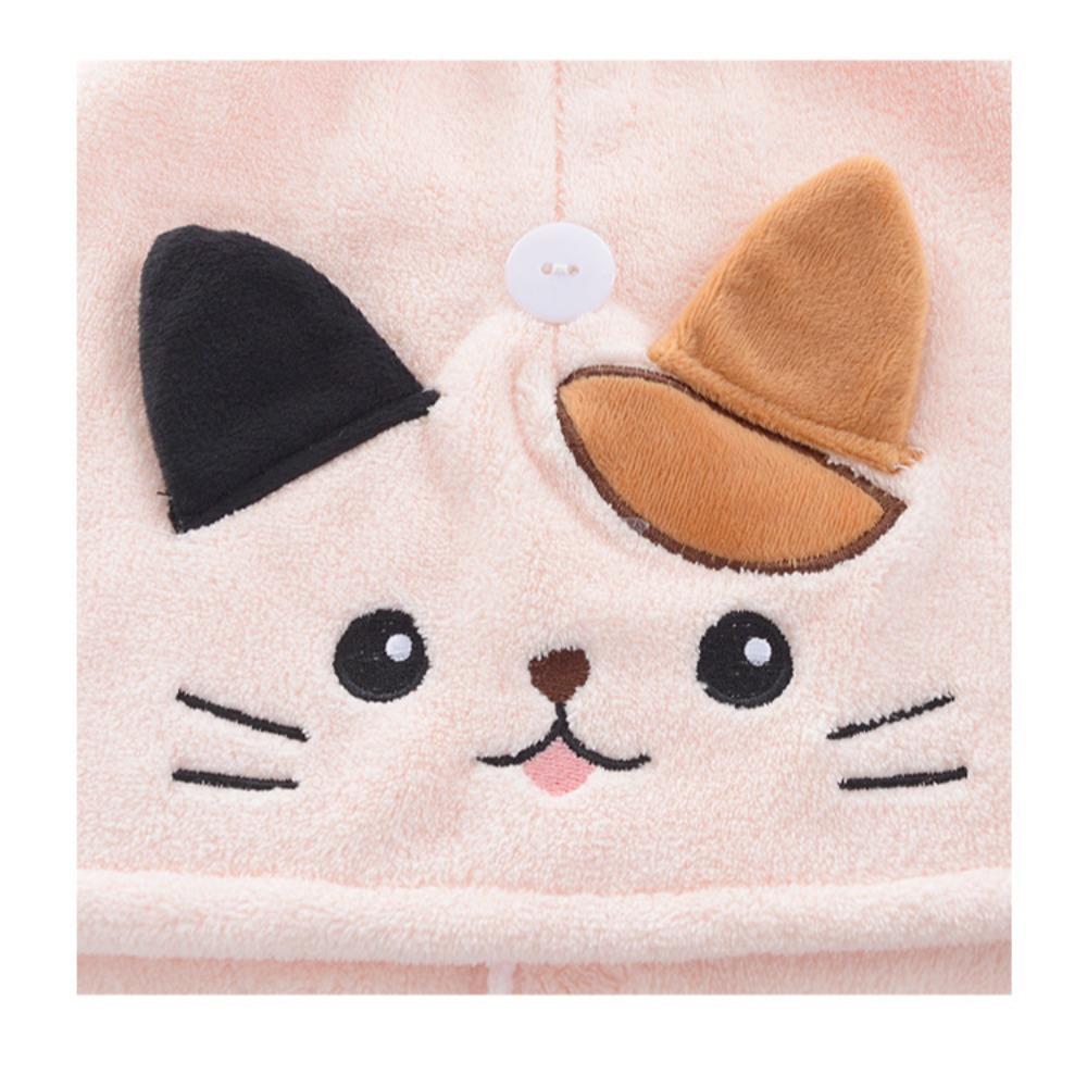 Милый котенок сушит волосы полотенце прочный впитывающий воду микрофибра сушилка для волос шапочка для сухих волос для женщин